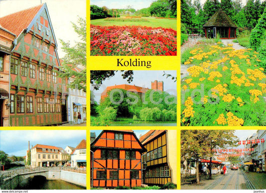 Kolding - multiview - 1991 - Denmark - used - JH Postcards