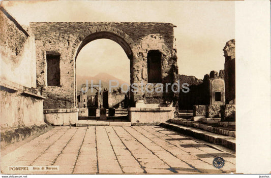 Pompei - Arco di Nerone - ancient world - old postcard - Italy - unused - JH Postcards