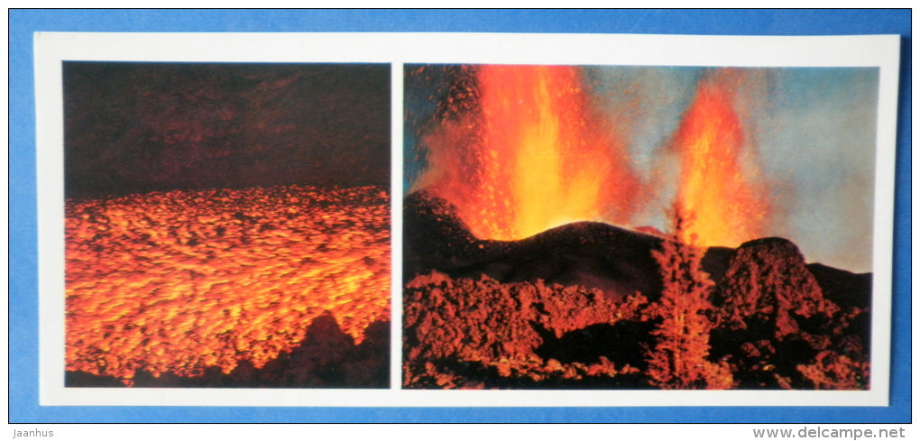 Southern breakthrough - volcano - Tolbachik is a volcanic complex - Kamchatka - 1978 - Russia USSR - unused - JH Postcards