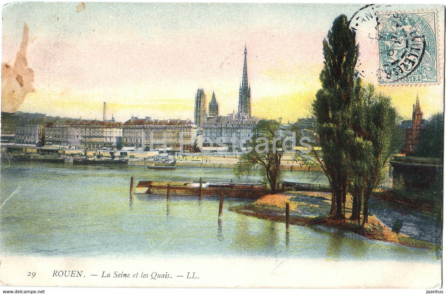 Rouen - La Seine et les Quais - 29 - old postcard - France - used - JH Postcards