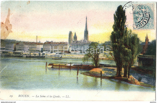 Rouen - La Seine et les Quais - 29 - old postcard - France - used - JH Postcards
