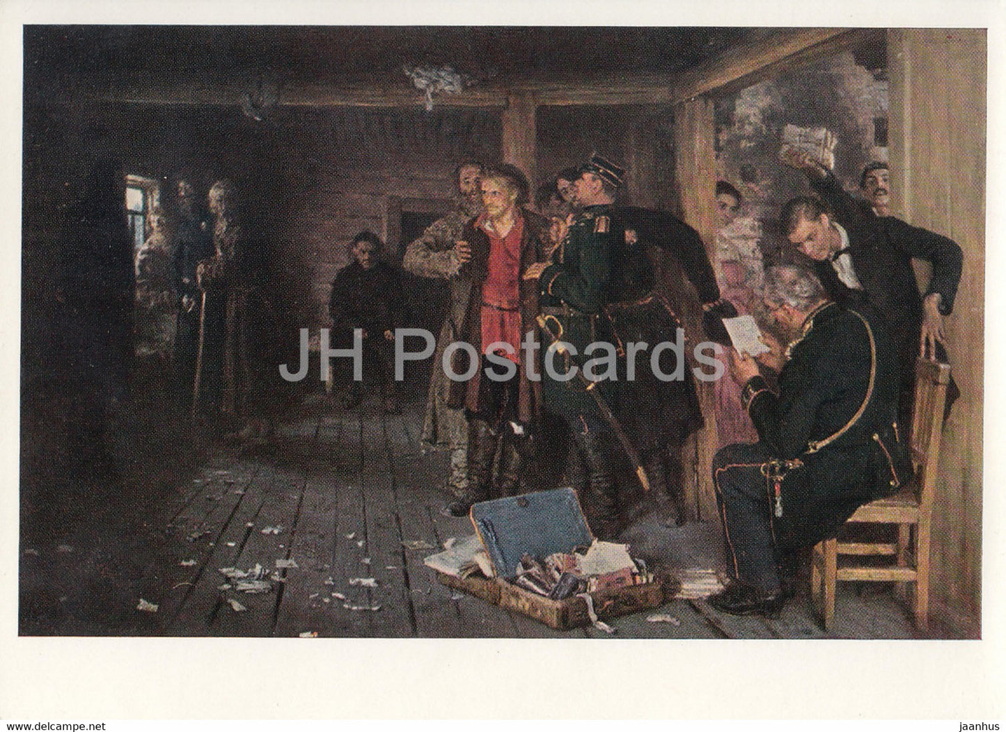 painting by I. Repin - Arrest of a propagandist - Russian art - 1970 - Russia USSR - unused - JH Postcards