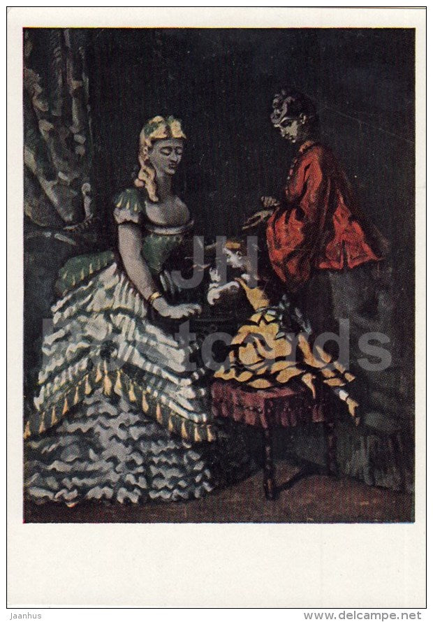 painting by Paul Cezanne - In the Rooms - French Art - 1963 - Russia USSR - unused - JH Postcards