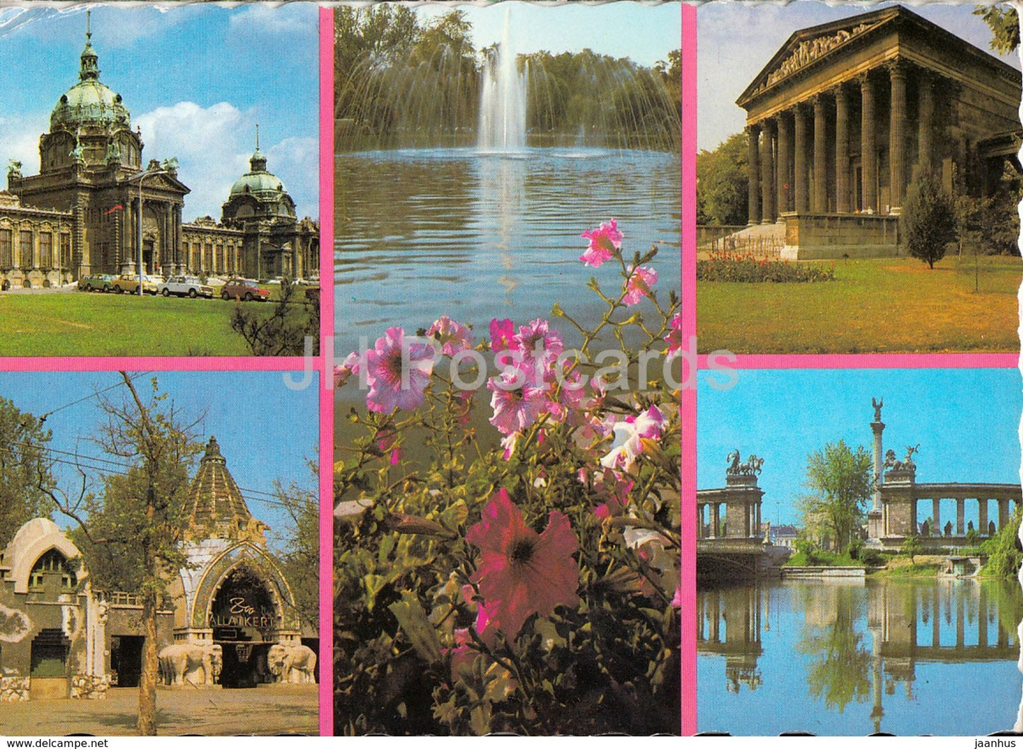 Budapest  - architecture - multiview - 1987 - Hungary - used - JH Postcards