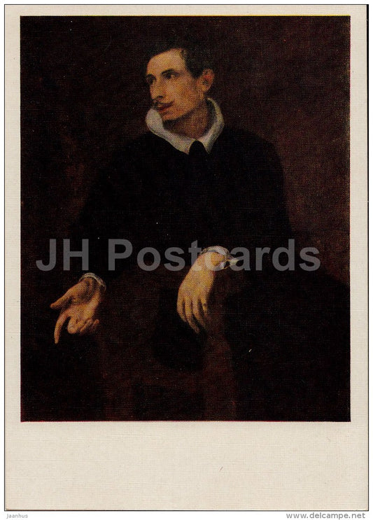 painting by Anthony van Dyck - Portrait of a Man - Flemish art - 1958 - Russia USSR - unused - JH Postcards