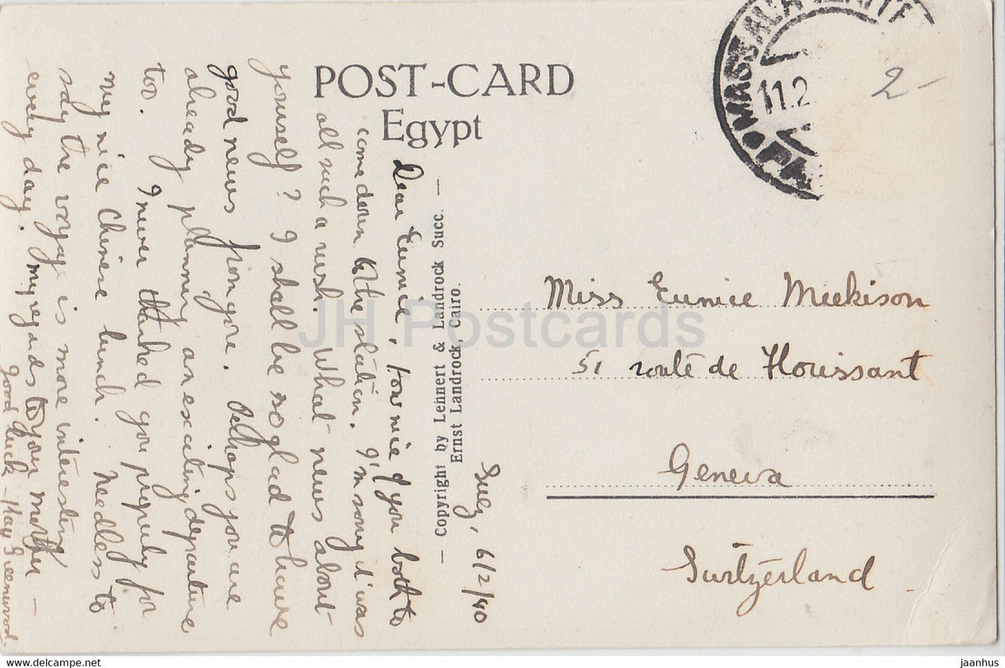 Cairo - The Chefren Pyramid - camel - ancient worlds - 171 - old postcard - 1940 - Egypt - used