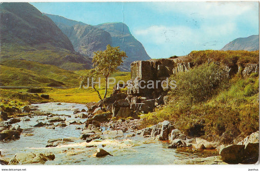 Glen Cloe - The River Coe And Three Sisters - PT35634 - 1968 - United Kingdom - Scotland - used - JH Postcards