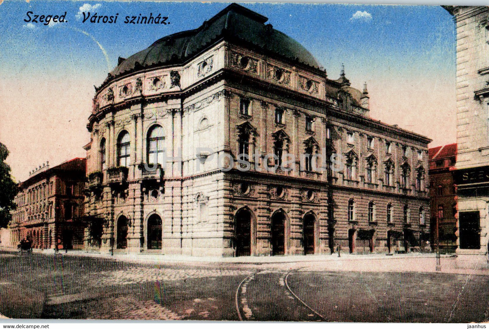 Szeged - Varosi szinhaz - theatre - old postcard - 1919 - Hungary - used - JH Postcards