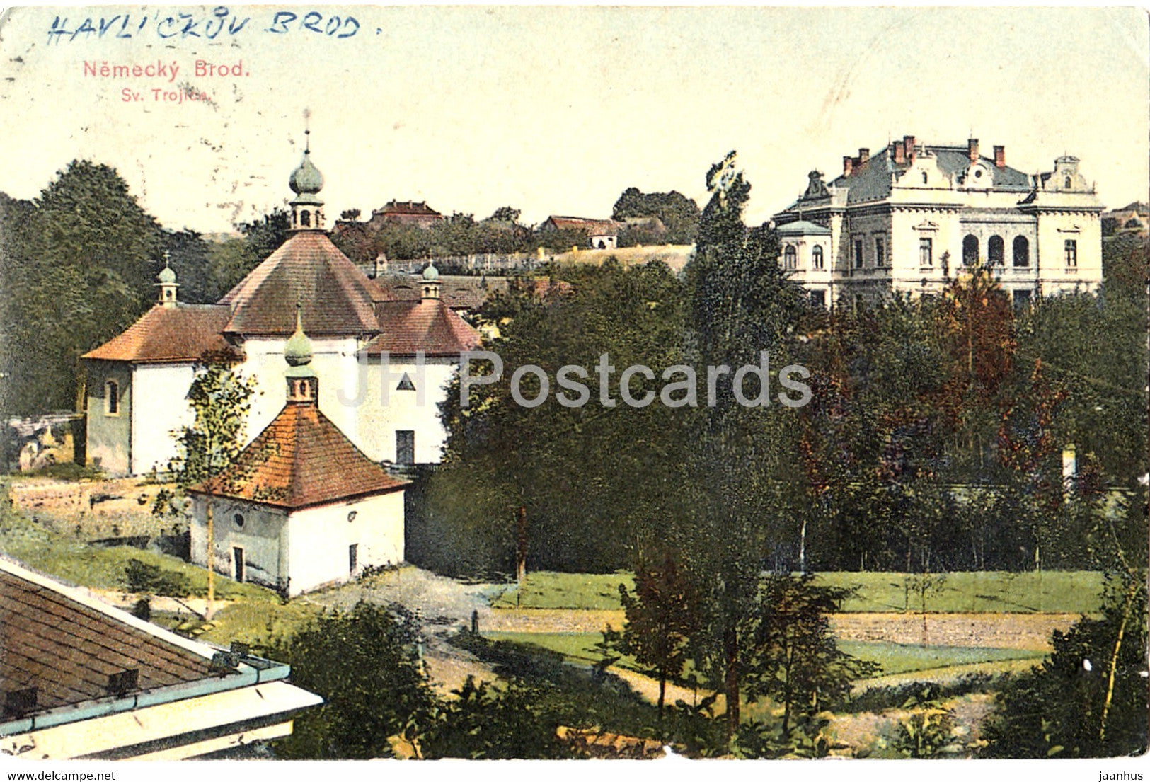 Nemecky Brod - Havlickuv Brod - old postcard - Czech Republic - used - JH Postcards