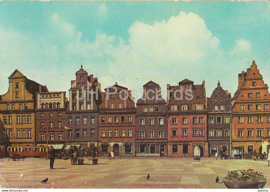 Wroclaw - Solny square - tram - 1979 - Poland - unused - JH Postcards