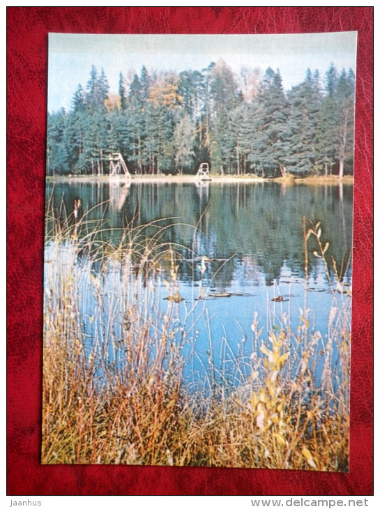 Lake Kalijärv at Jäneda - Estonian lakes - 1979 - Estonia - USSR - unused - JH Postcards