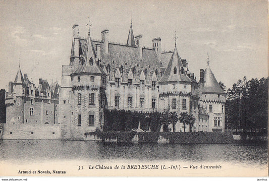 Le Chateau de la Bretesche - Vue d'ensemble - castle - old postcard - France - unused