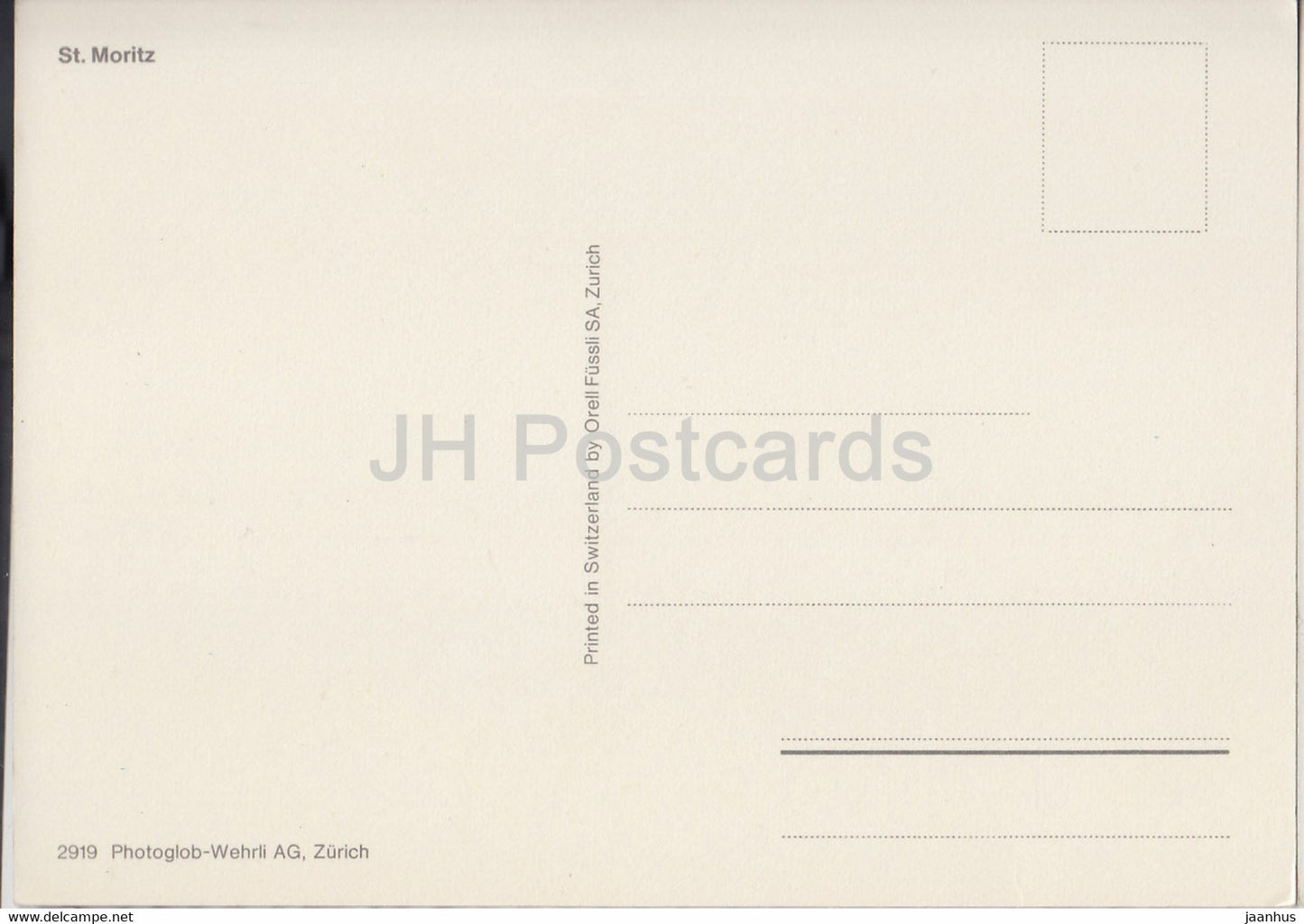 St Moritz - night view - 2919 - Switzerland - unused