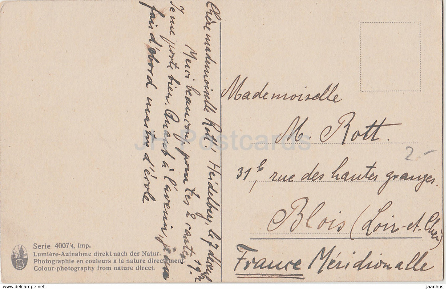 mer - bateau à voile - illustration - 4007/4 - Lumiere Aufnahme - carte postale ancienne - 1960 - Allemagne - utilisé