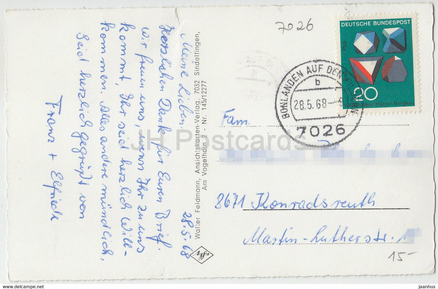 Bonlanden auf den Fildern - 1968 - Allemagne - d'occasion