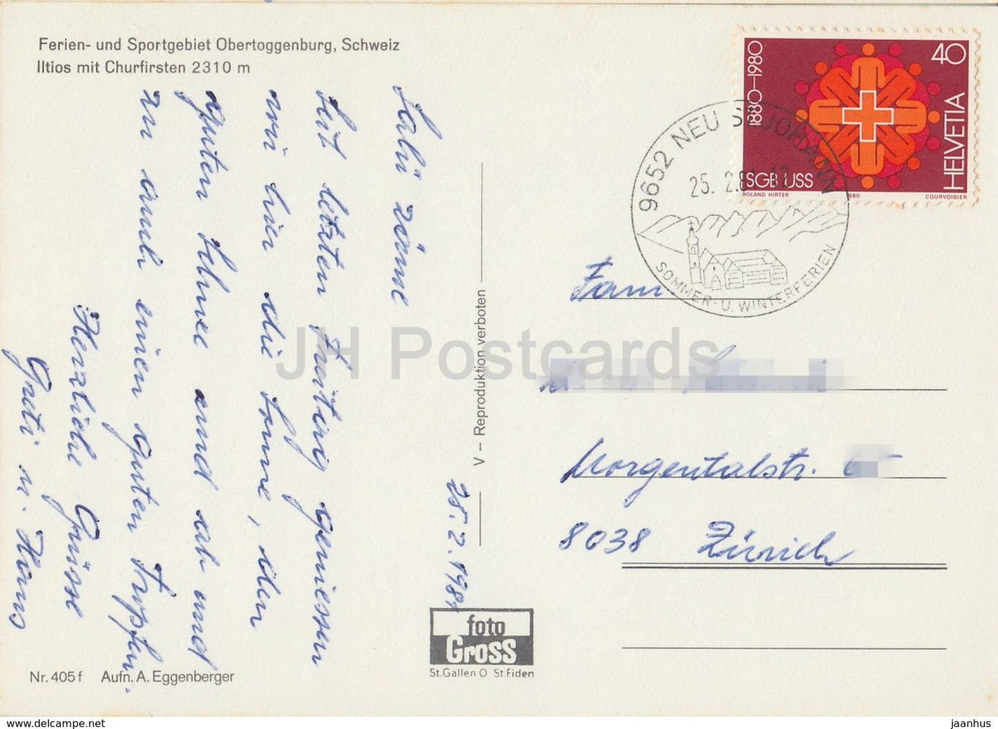 Obertoggenburg - Iltios mit Churfirsten - 222 - 1981 - Suisse - d'occasion