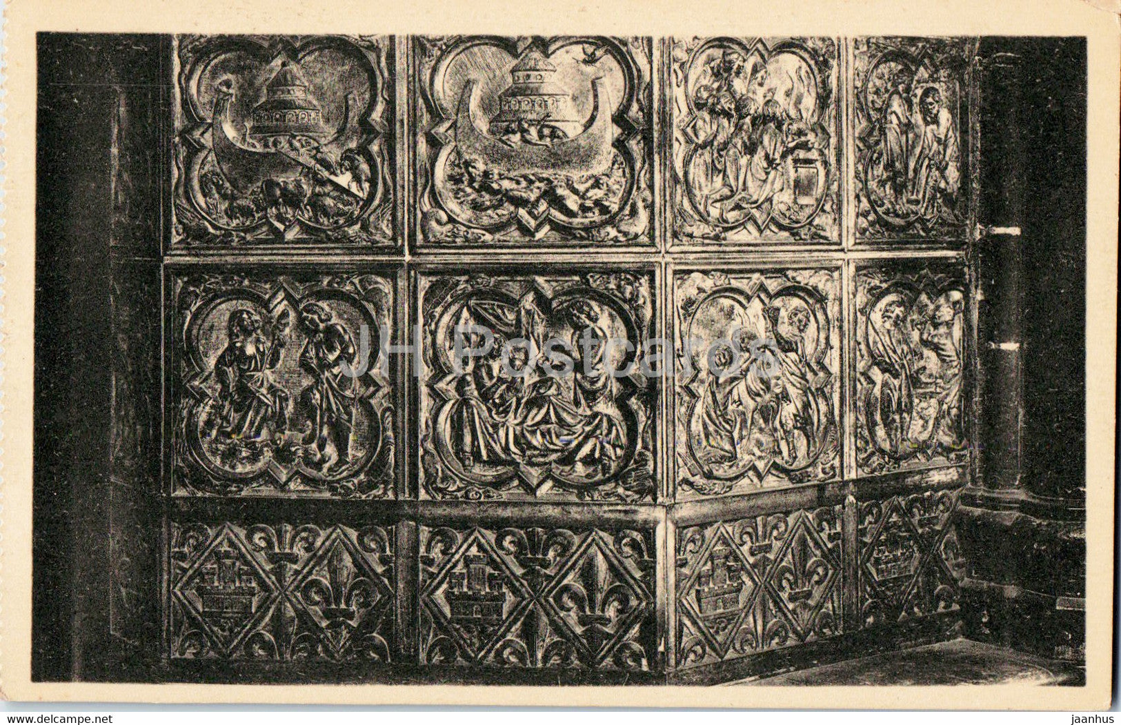 Paris - La Sainte Chapelle - Bas reliefs - Creation du Monde - 18 - old postcard - France - unused - JH Postcards