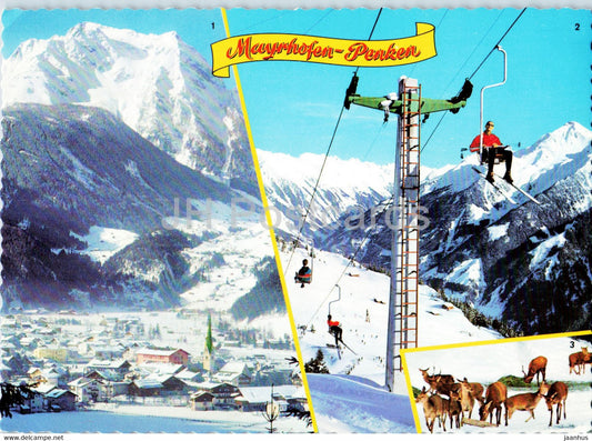 Wintersportplatz Mayrhofen - Penken - Gegen Grunberg - Penkenlift - Wildfutterung - skilift - Tirol - Austria - unused - JH Postcards