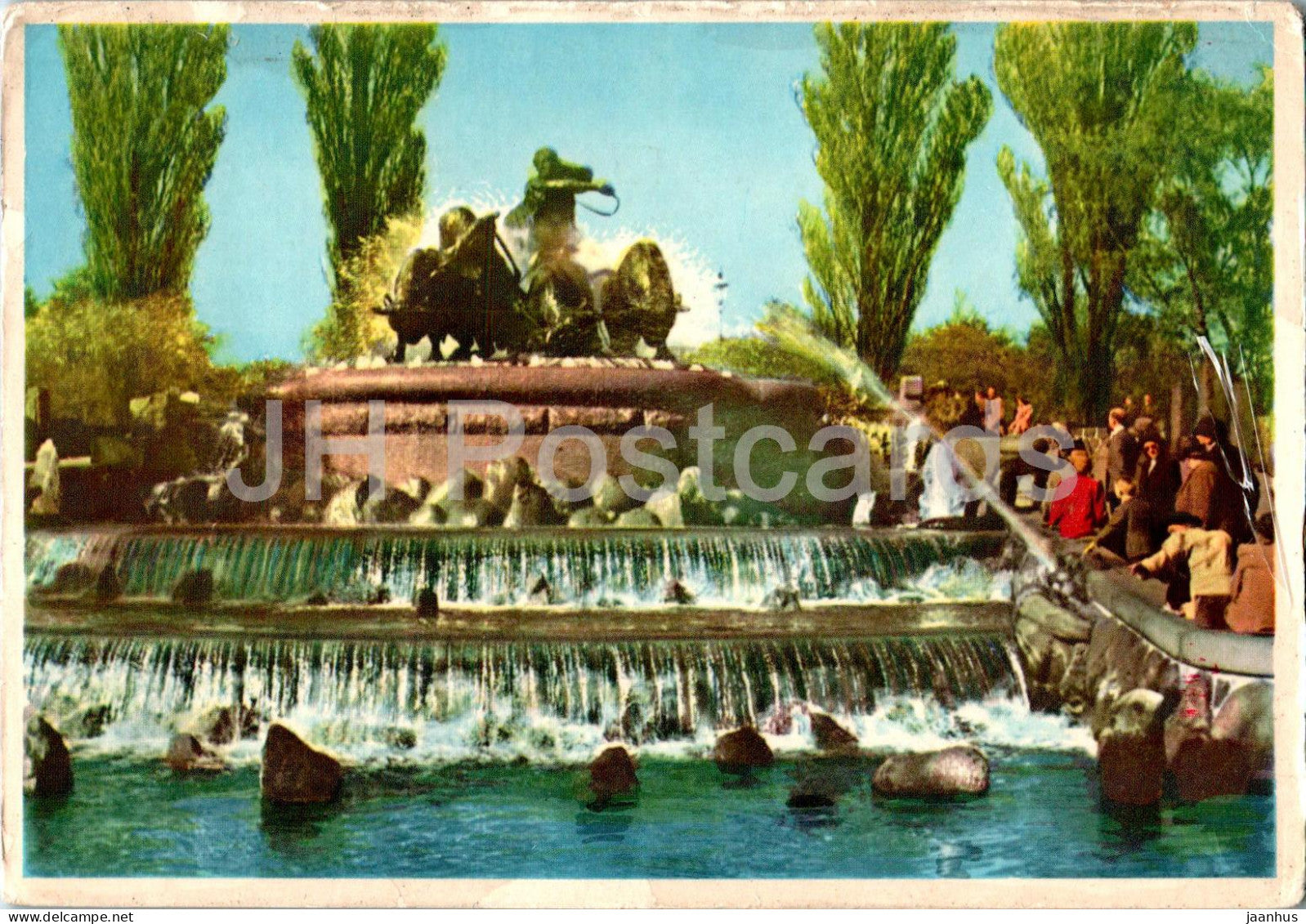 Copenhagen - Kobenhavn - Gefion Springvandet - The Gefion Fountains - Denmark - used - JH Postcards