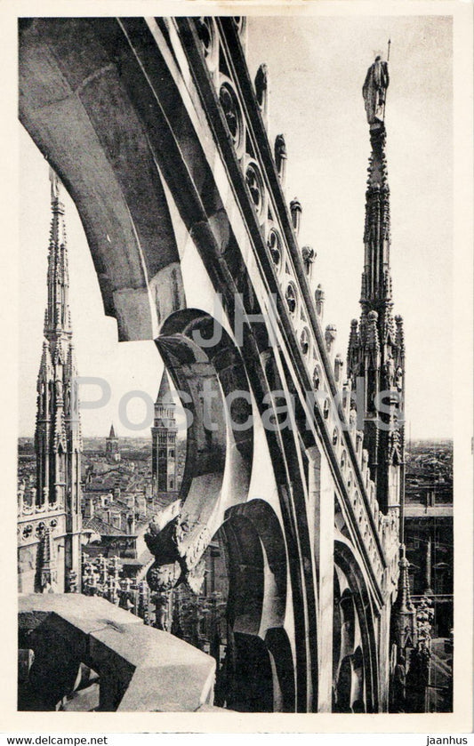 Milano - Milan - Dettaglio arco rampante - old postcard - Italy - unused - JH Postcards