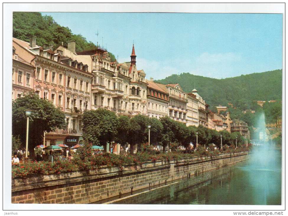 View of the Spa across the River Tepla - Karlovy Vary - Czech Republic - unused - JH Postcards
