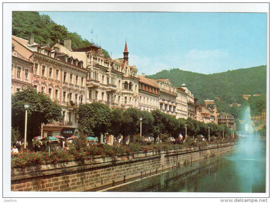View of the Spa across the River Tepla - Karlovy Vary - Czech Republic - unused - JH Postcards