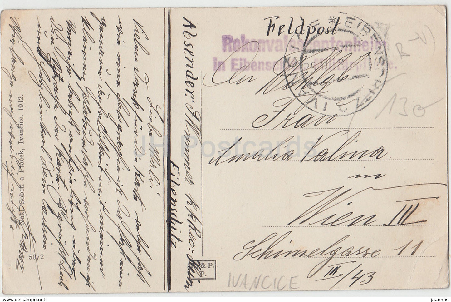 Partie u Ivancic - Ivancice - Feldpost - alte Postkarte - 1912 - Tschechien - gebraucht