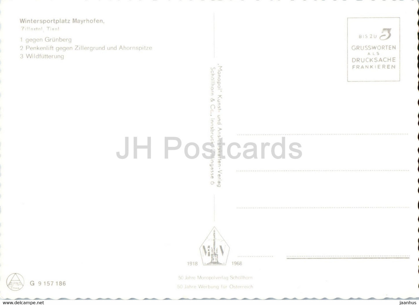 Wintersportplatz Mayrhofen - Penken - Gegen Grunberg - Penkenlift - Wildfutterung - skilift - Tirol - Austria - unused