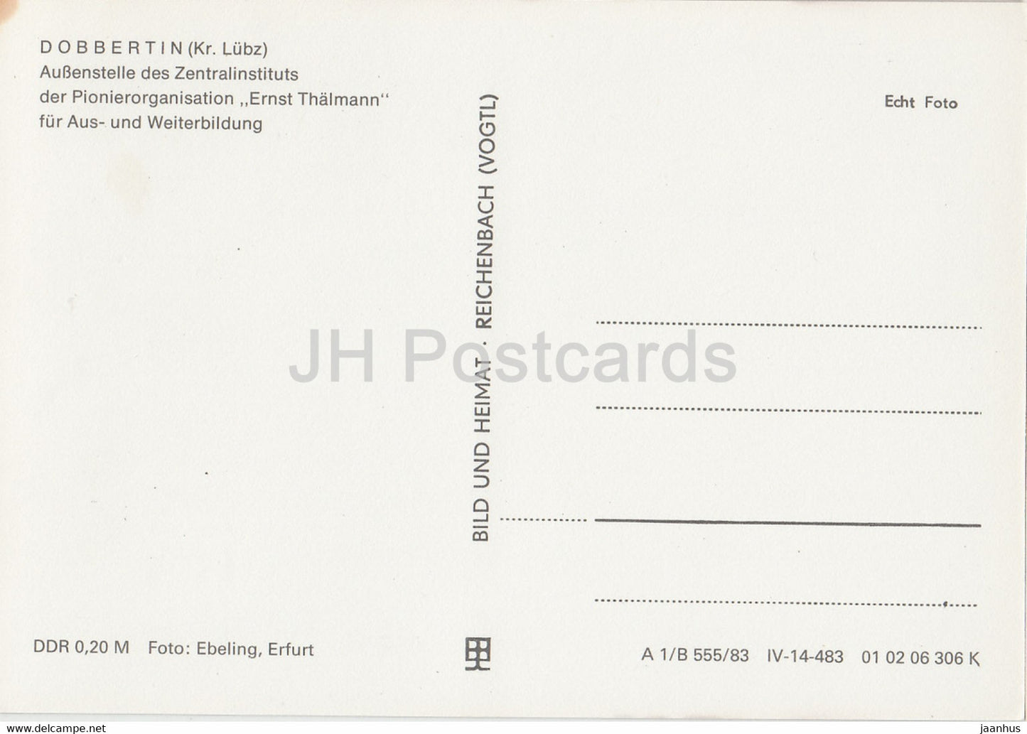 Dobbertin - Aussenstelle des Zentralinstituts des Pionerorganisation Ernst Thalmann - Allemagne DDR - inutilisé
