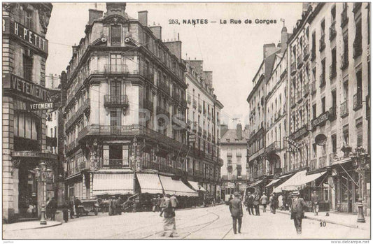 La rue de Gorges - Nantes - France - 253 - Gilbert - old postcard - unused - JH Postcards