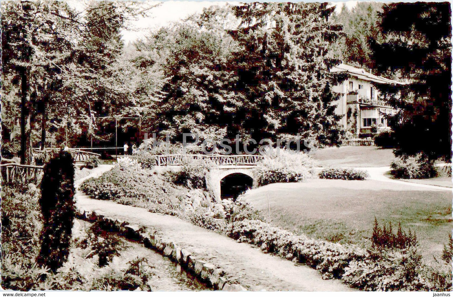 Bad Sachsa - Sudharz - Kurpark mit Kurmittelhaus - old postcard - Germany - unused - JH Postcards
