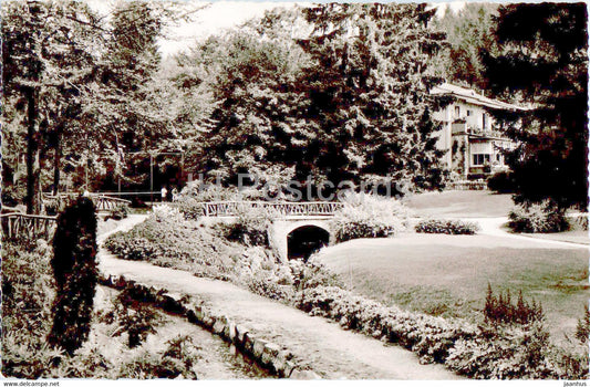 Bad Sachsa - Sudharz - Kurpark mit Kurmittelhaus - old postcard - Germany - unused - JH Postcards