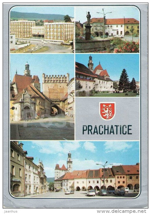 Prachatice - town views - architecture - Czechoslovakia - Czech - used 1983 - JH Postcards