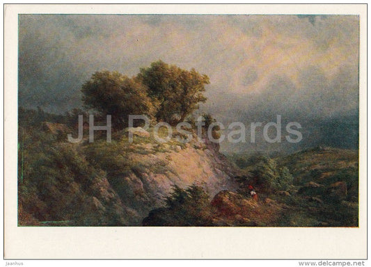 painting by P. Dzhogin - The Storm - Russian art - 1959 - Russia USSR - unused - JH Postcards