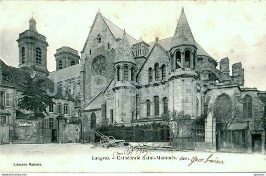Langres - Cathedrale Saint Mammes - cathedral - 1 - old postcard - 1903 - France - used - JH Postcards