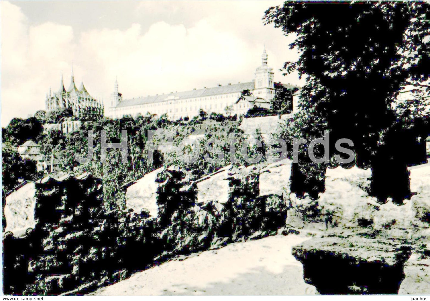 Kutna Hora - St Barbara's cathedral and former Jesuit hostel - 1974 - Czech Repubic - Czechoslovakia - used - JH Postcards