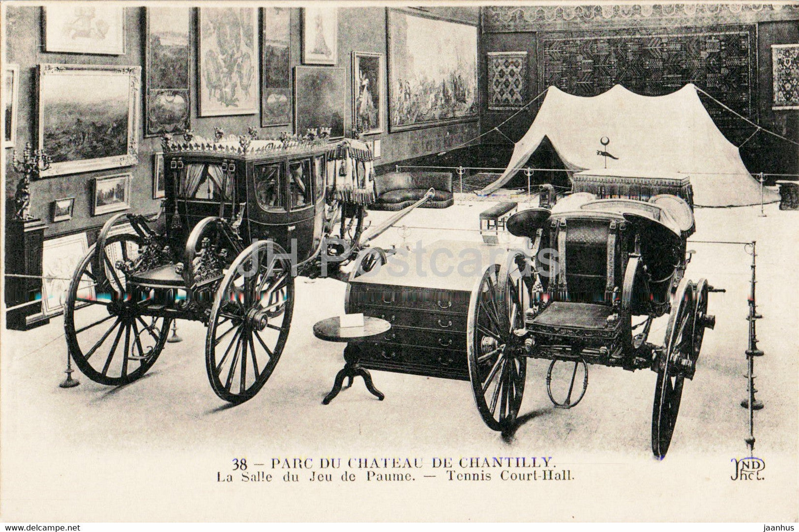 Parc du Chateau de Chantilly - La Salle du Jeu de Paume - Tennis Court Hall - 38 castle - old postcard - France - unused - JH Postcards