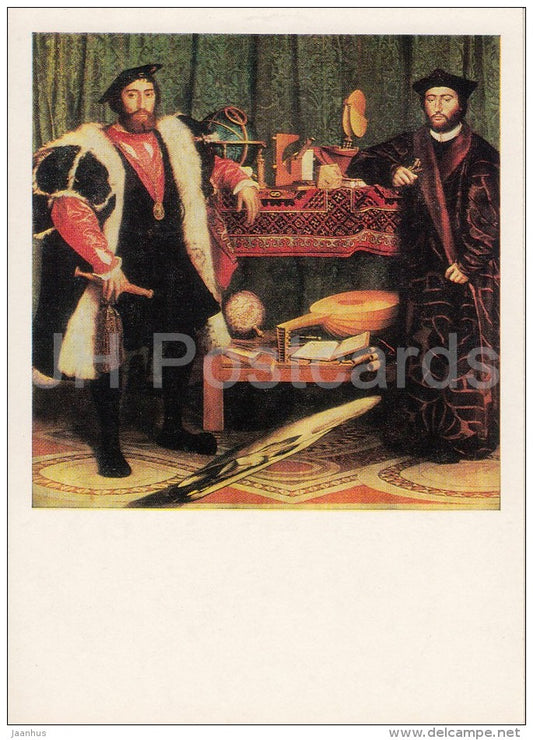 painting by Hans Holbein the Younger - Envoy , 1533 - German art - 1986 - Russia USSR - unused - JH Postcards