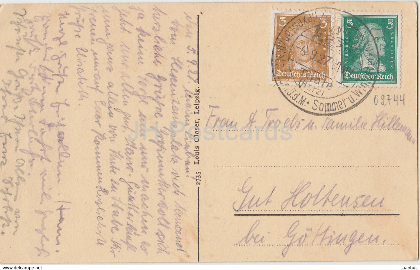 Bodetal im Harz bei Thale - Bodetor - 2735 - old postcard - 1927 - Germany - used