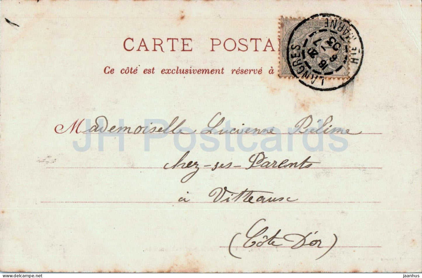 Langres - Cathédrale Saint Mammes - cathédrale - 1 - carte postale ancienne - 1903 - France - occasion 