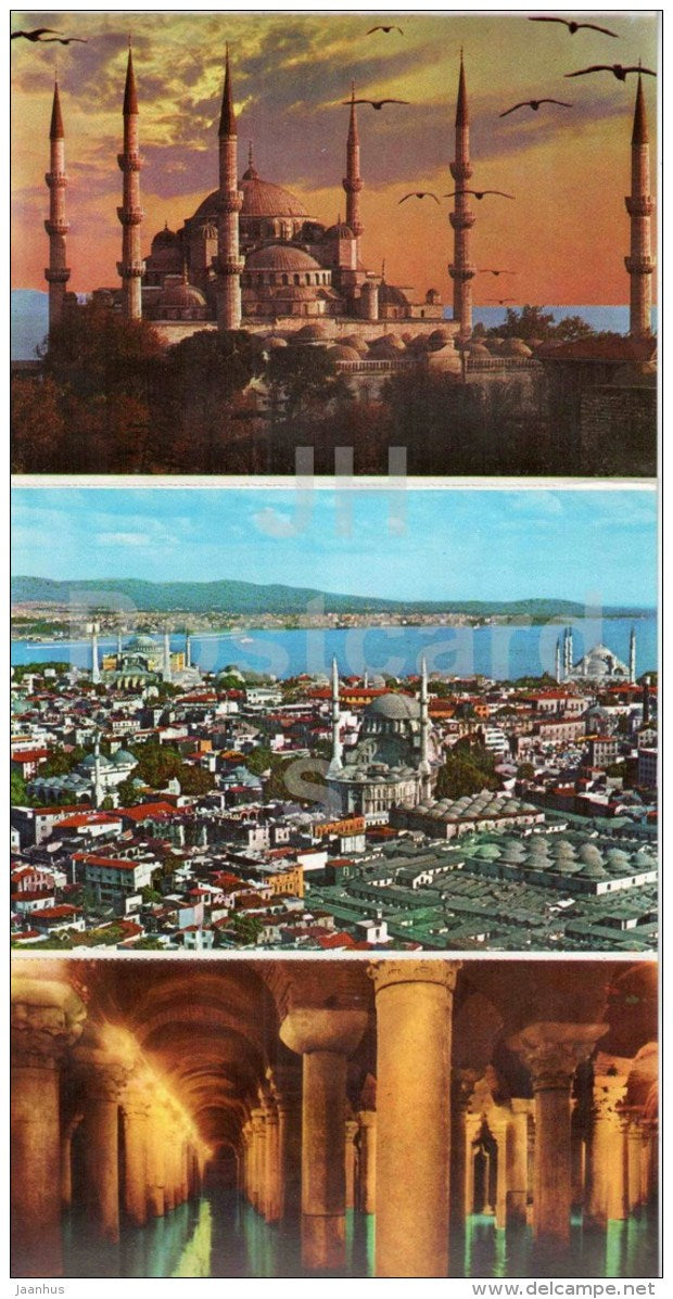 set of 12 postcards - leporello - Istanbul - Turkey - unused - JH Postcards