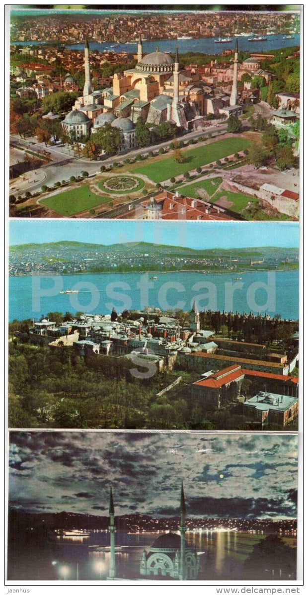 set of 12 postcards - leporello - Istanbul - Turkey - unused - JH Postcards