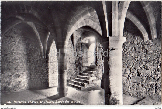 Montreux - Chateau de Chillon - Entree des prisons - 3480 - Switzerland - 1958 - used - JH Postcards
