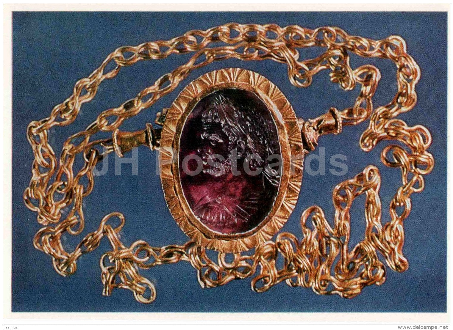 chain with an intaglio - Urbnisi - archaeology - Ancient Jewellery Ornaments - 1978 - Russia USSR - unused - JH Postcards