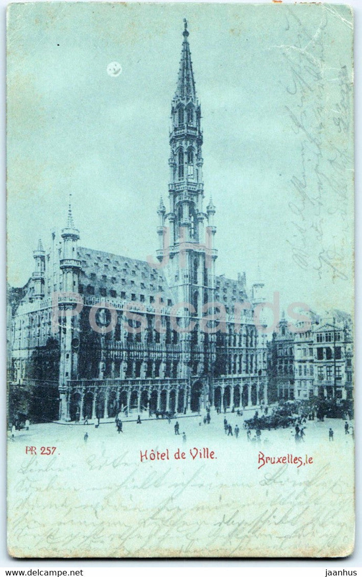 Bruxelles - Brussels - Hotel de Ville - old postcard - 1898 - Belgium - used - JH Postcards