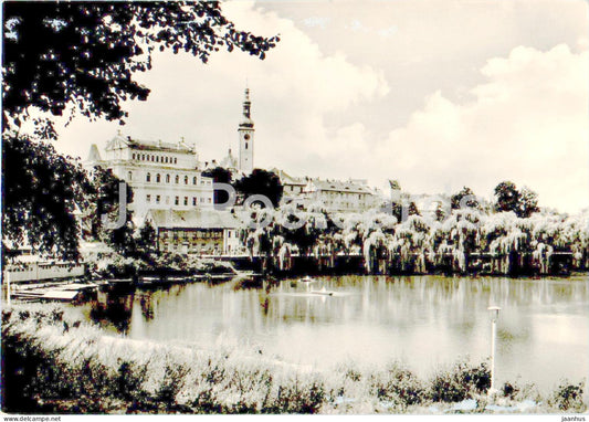 Tabor - pohled - View from the medieval dam Jordan - 1965 - Czech Repubic - Czechoslovakia - used - JH Postcards