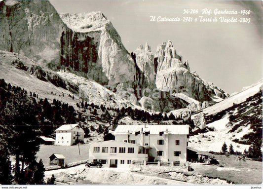 Rif Gardeccia - Il Catinaccio - Torri di Vajolet - old postcard - 1958 - Italy - used - JH Postcards