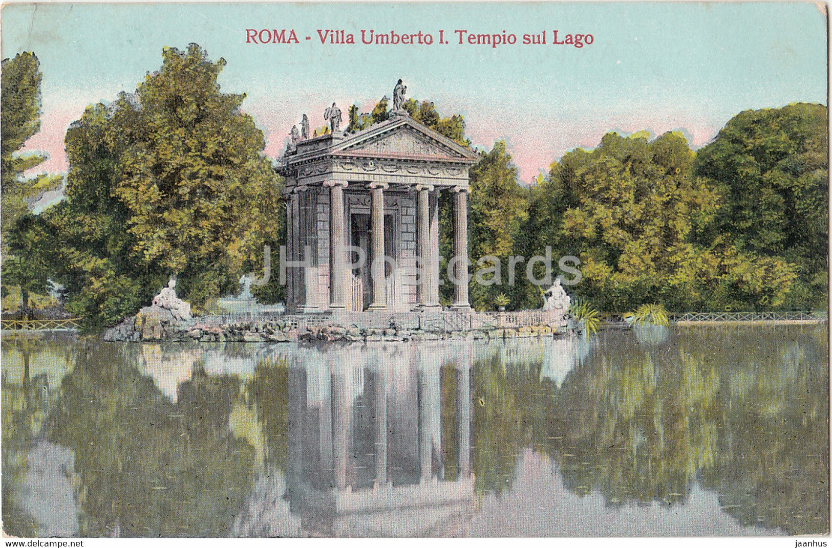 Roma - Rome - Villa Umberto I - Tempio sul Lago - old postcard - 1913 - Italy - used - JH Postcards
