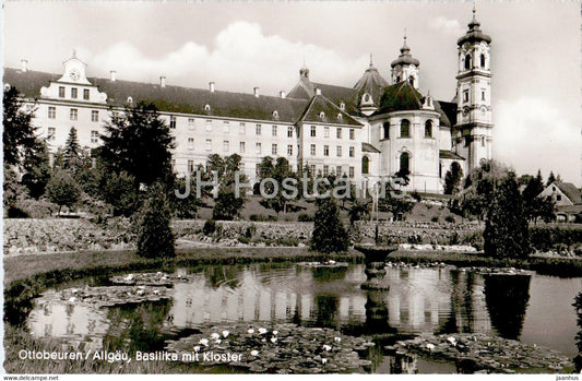 Ottobeuren - Basilika mit Kloster - old postcard - Germany - unused - JH Postcards