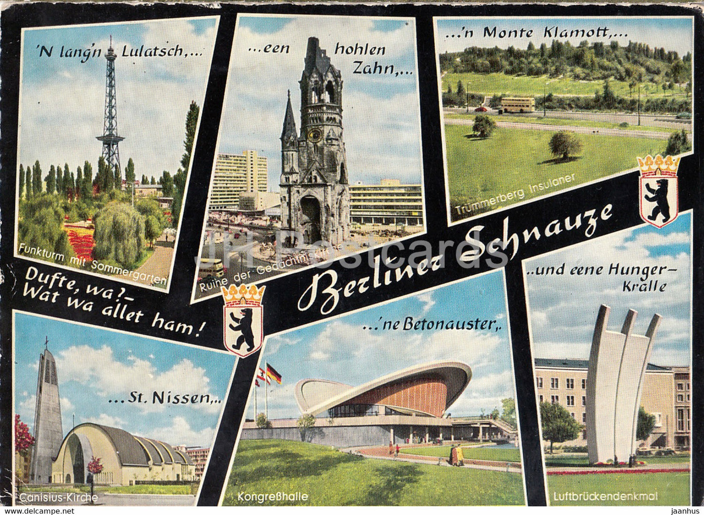 Berlin - Berliner Schnauze - Germany - unused - JH Postcards